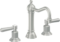 California Faucets - 3302ZB-SC - 8" Widespread Lavatory Faucet with ZeroDrain - Satin Chrome (PVD) - Montecito