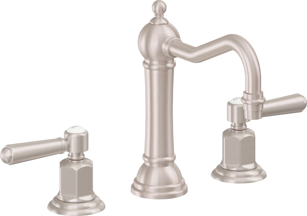 California Faucets - 3302ZBF-SN - 8" Widespread Lavatory Faucet with Completely Finished ZeroDrain - Satin Nickel  - Montecito