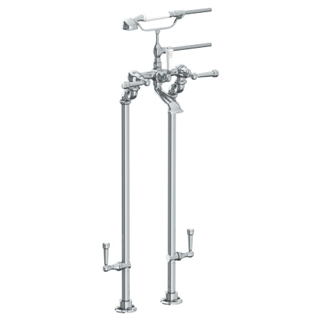 Floor Standing Bath Set With Hand Shower And Shut-Off Valves