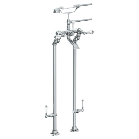 Floor Standing Bath Set With Hand Shower And Shut-Off Valves