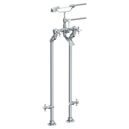 Floor Standing Bath Set With Hand Shower And Shut-Off Valves