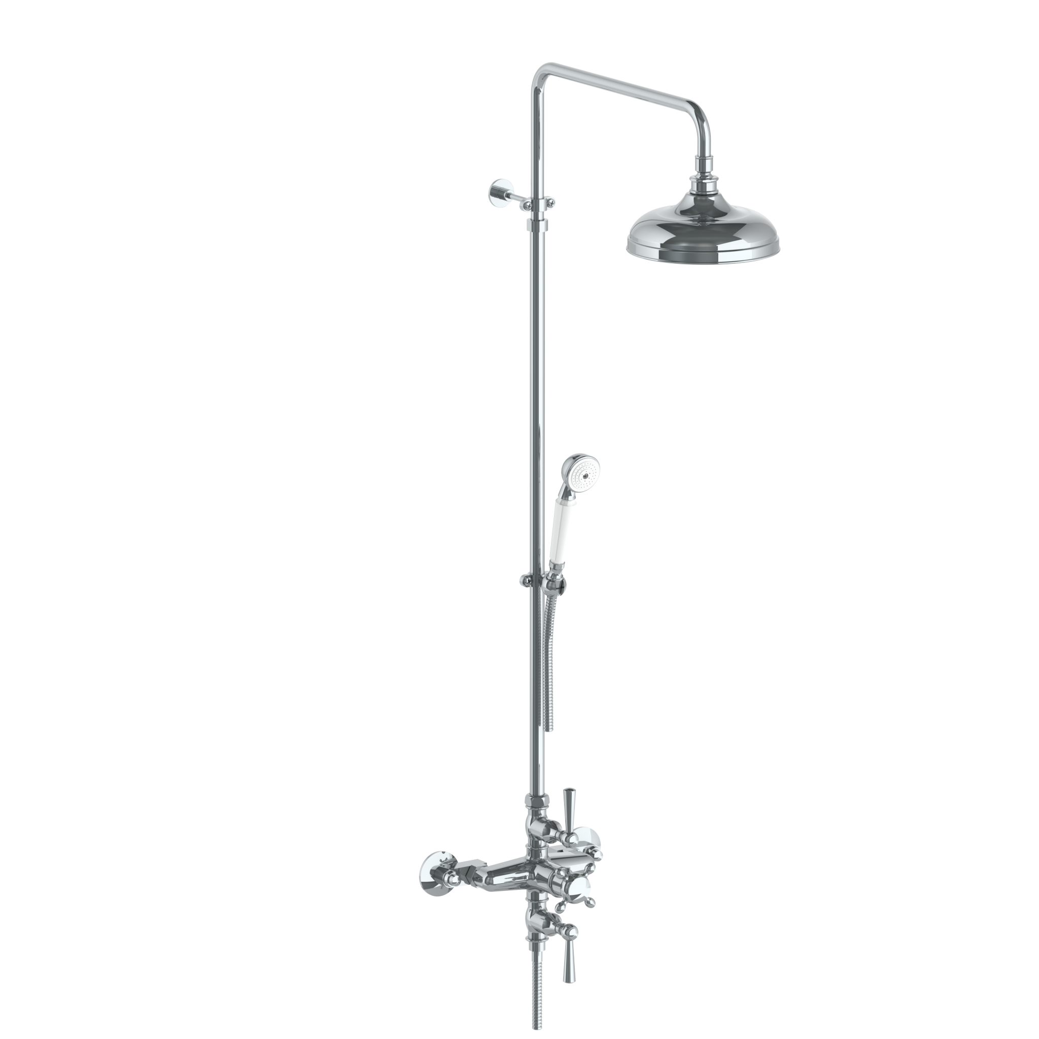 Wall Mounted Exposed Thermostatic Shower With Hand Shower Set