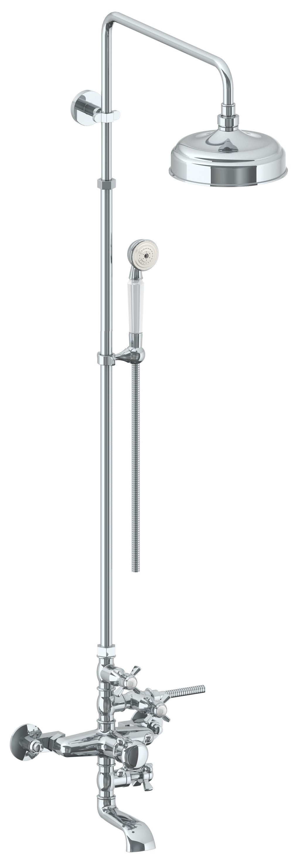 Wall Mounted Exposed Thermostatic Tub/ Shower With Hand Shower Set