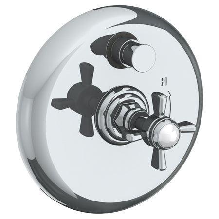 Wall Mounted Pressure Balance Shower Trim With Diverter, 7" Dia.