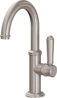 California Faucets - 3309-1-SN - Single Hole Lavatory/Bar/Prep Faucet - Low Spout - Satin Nickel  - Montecito