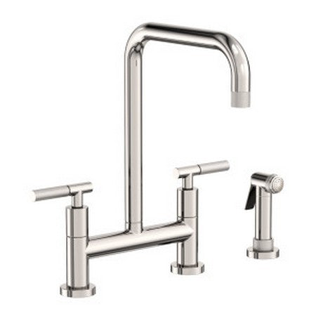 Kitchen Bridge Faucet With Side Spray in Multiple Finishes