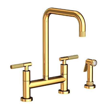 Kitchen Bridge Faucet With Side Spray in Multiple Finishes