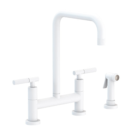 Kitchen Bridge Faucet With Side Spray in Multiple Finishes