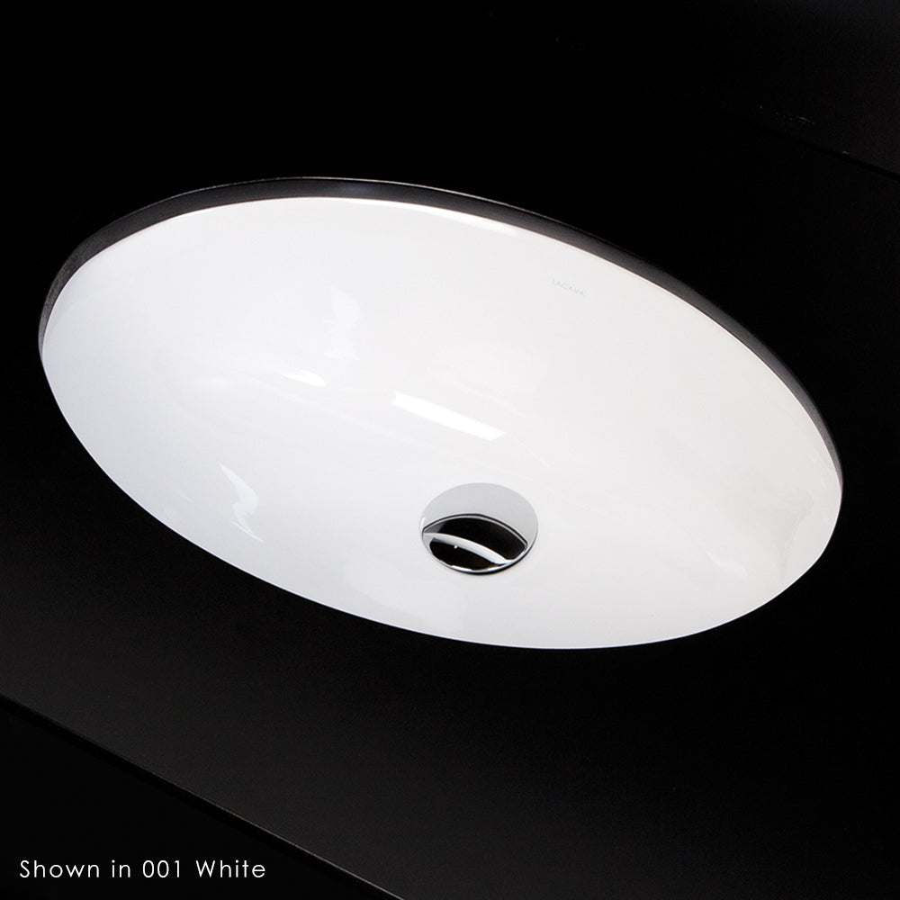 Under-counter porcelain Bathroom Sink with an overflow, 21"W, 13"D, 6"H