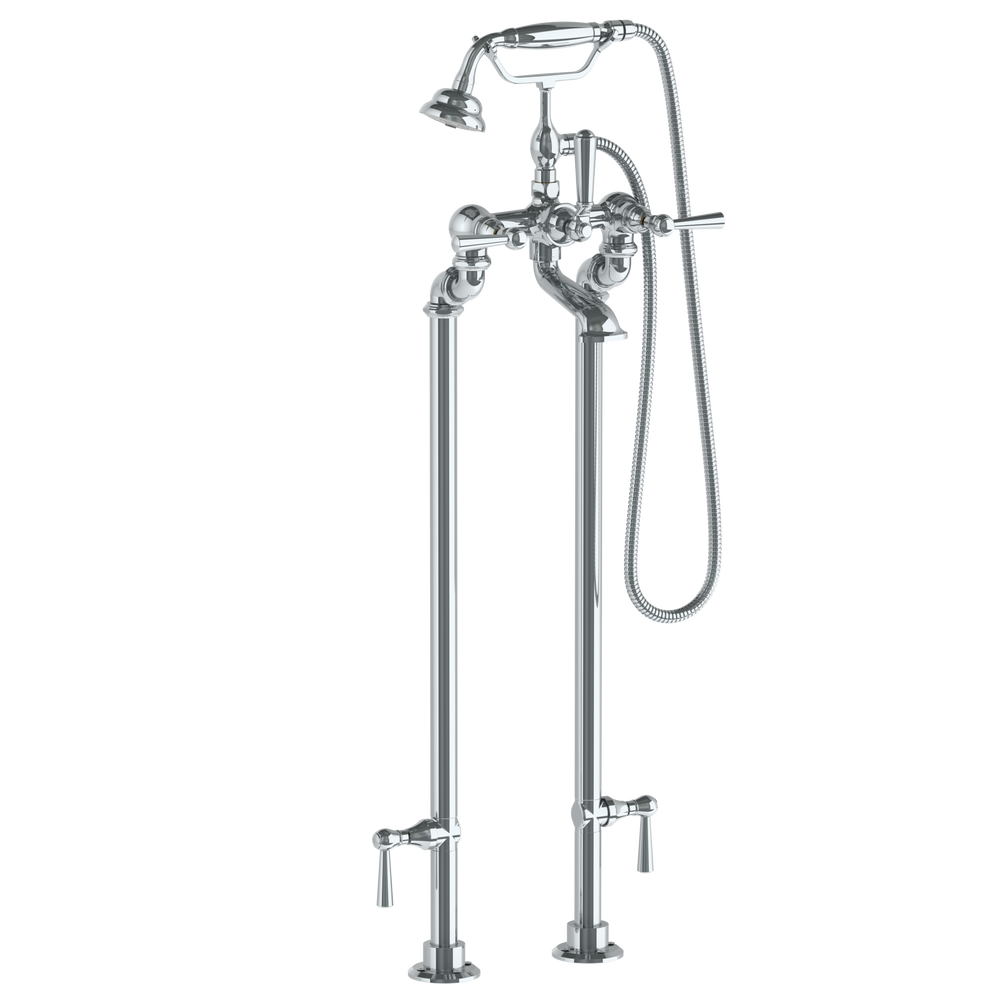 Floor Standing Bath Set With Hand Shower And Shut-Off Valves