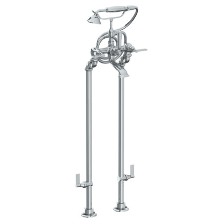 Floor Standing Bath Set with Hand Shower and Shut-Off Valves