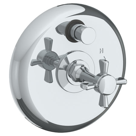 Wall Mounted Pressure Balance Shower Trim with Diverter, 7" dia.