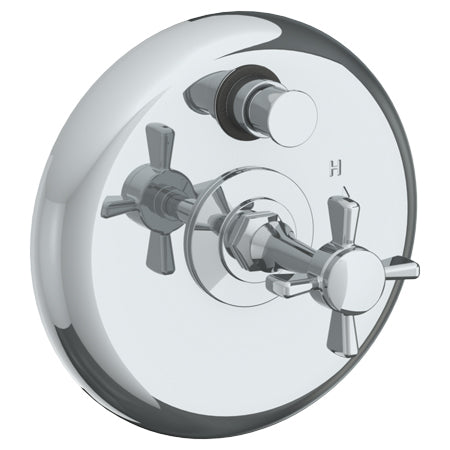 Wall Mounted Pressure Balance Shower Trim With Diverter, 7" Dia.