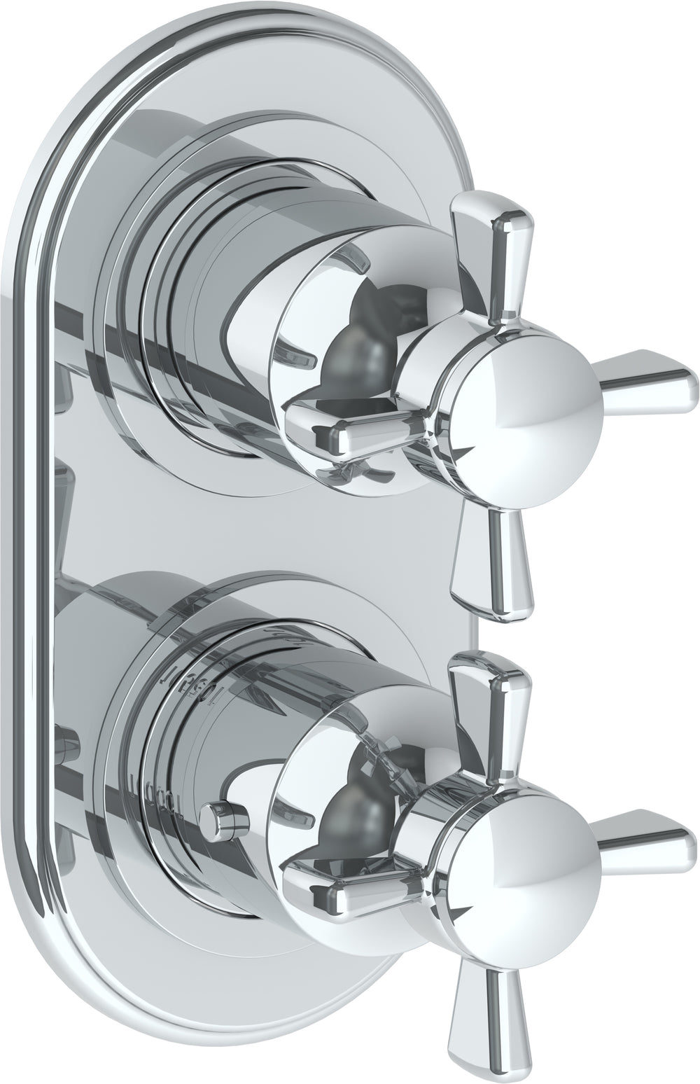 Wall Mounted Mini Thermostatic Shower Trim With Built-In Control, 3 1/2" X 6 1/4".