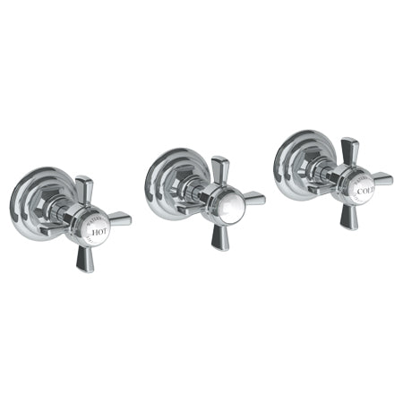 Wall Mounted 3-Valve Shower Trim