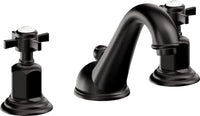 California Faucets - 3402ZBF-MBLK - 8" Widespread Lavatory Faucet with Completely Finished ZeroDrain - Matte Black - Cardiff