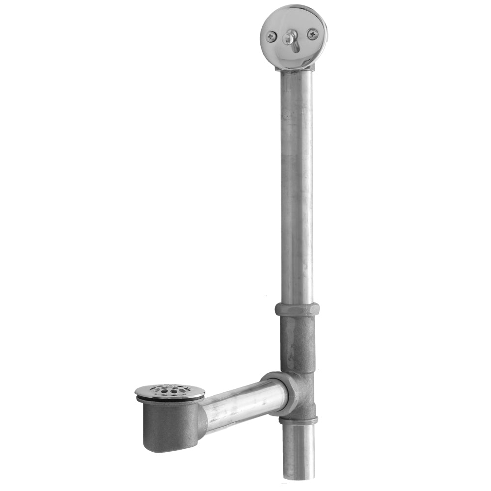 Brass Tub Drain Bottom Outlet Standard Trip Lever Faceplate (2 Hole) Tub Waste in Multiple Finishes