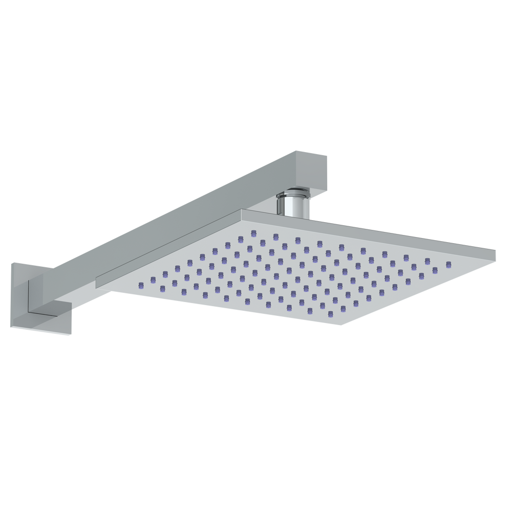 Wall Mounted Showerhead, 8" Dia., With 15 1/2" Arm And Flange