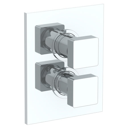 Wall Mounted Thermostatic Shower Trim With Built-In Control, 6 1/4" X 8"