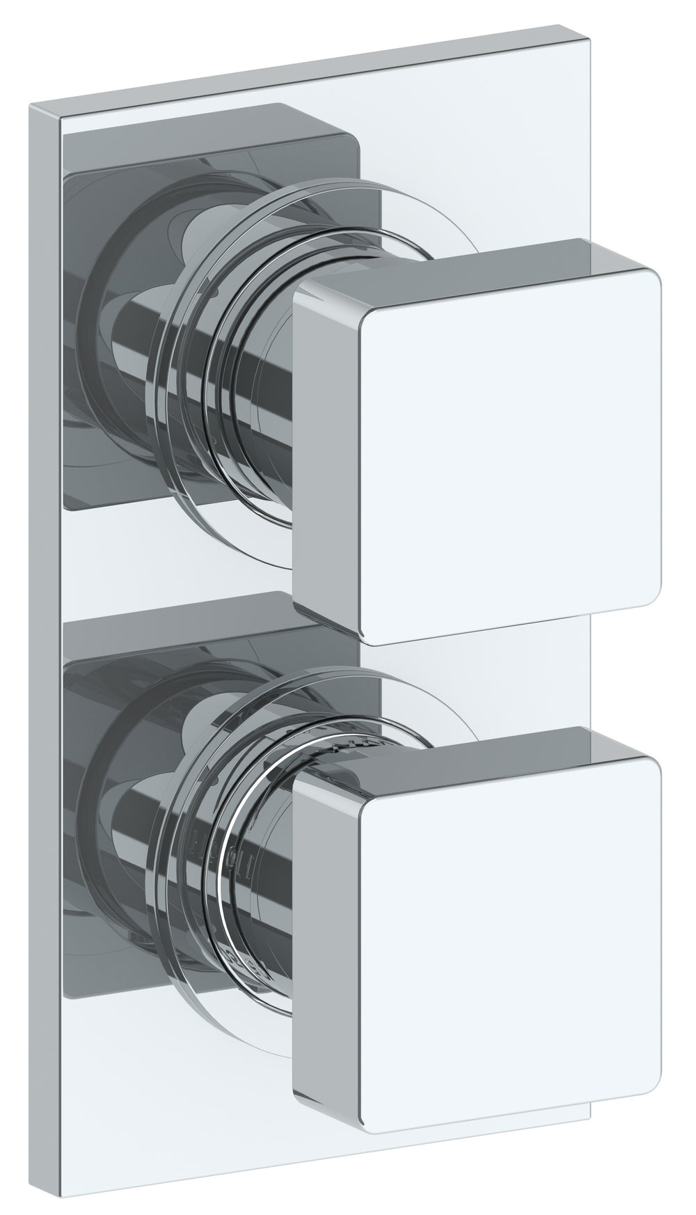 Wall Mounted Mini Thermostatic Shower Trim With Built-In Control, 3 1/2" X 6 1/4"