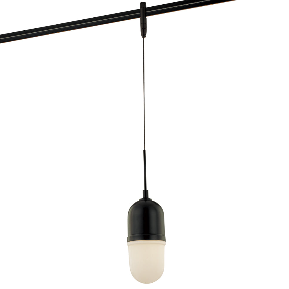 George Kovacs - GKTH0445-66C - One Light Pendant Head - Gk Lightrail - Black Gloss