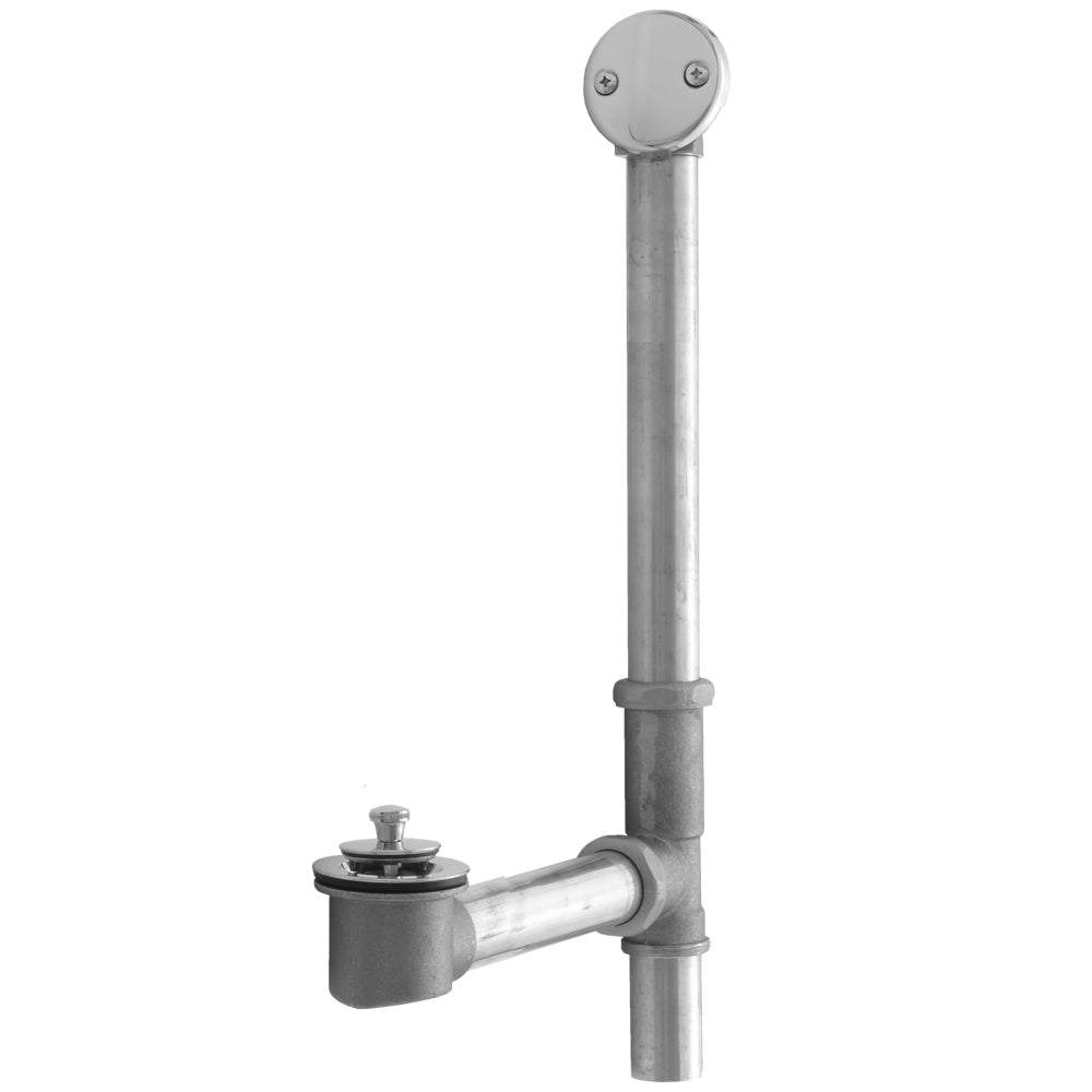 Brass Tub Drain Bottom Outlet Lift & Turn with Faceplate (2 Hole) Tub Waste in Multiple Finishes