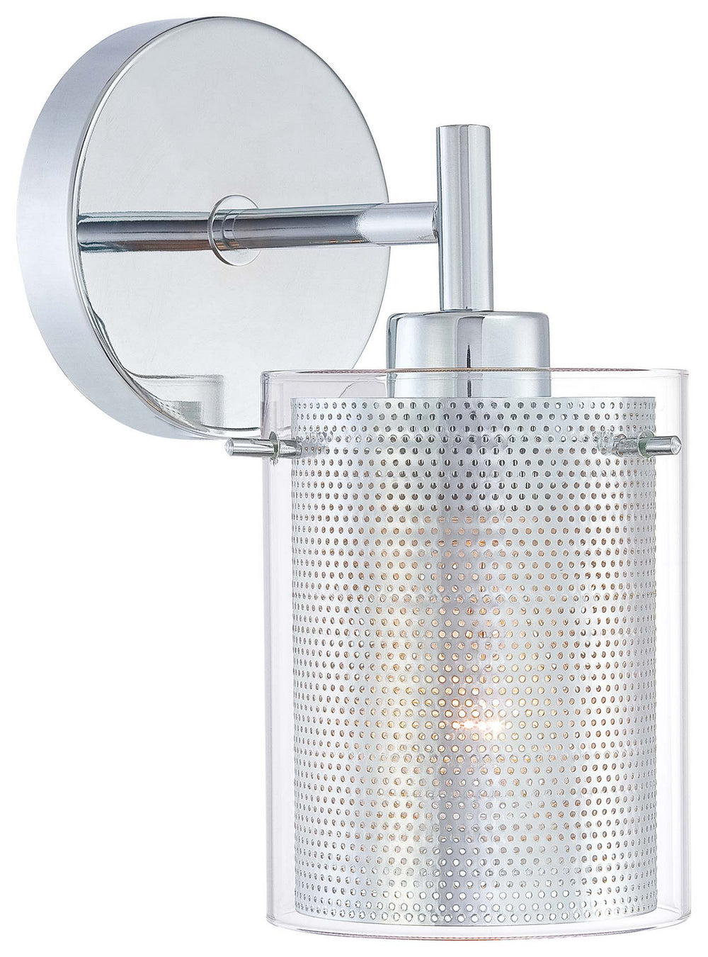 George Kovacs - P962-077 - One Light Wall Sconce - Grid - Chrome