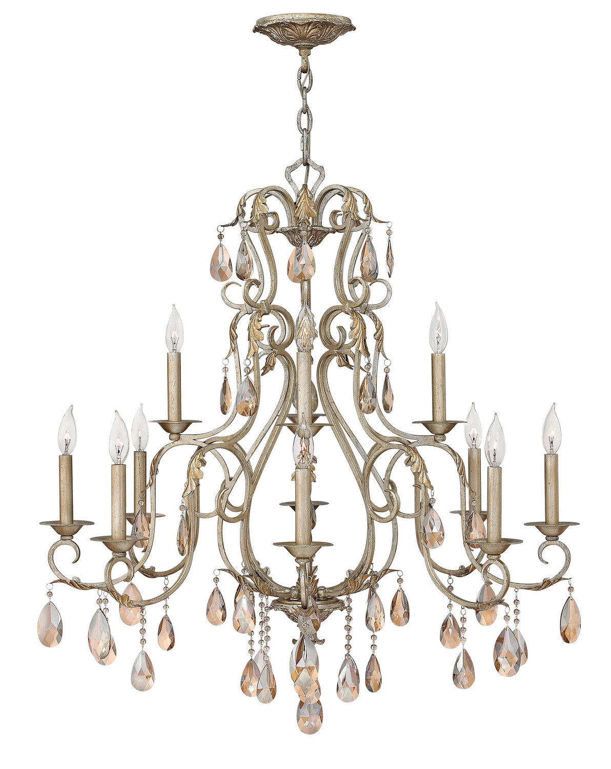 Hinkley - 4778SL - LED Foyer Chandelier - Carlton - Silver Leaf