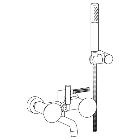 Wall Mounted Exposed Bath Set With Hand Shower