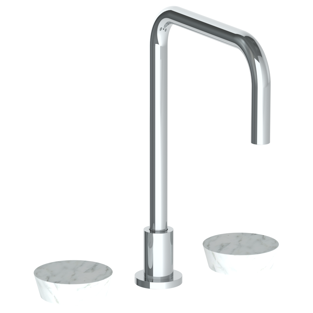 Deck Mounted 3 Hole Square Top Kitchen Faucet