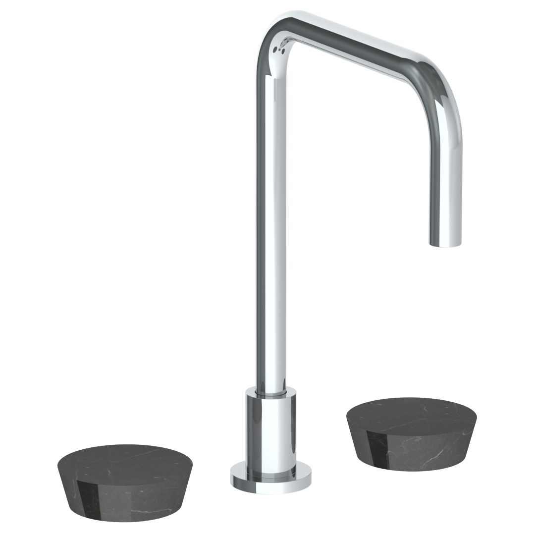 Deck Mounted 3 Hole Square Top Kitchen Faucet