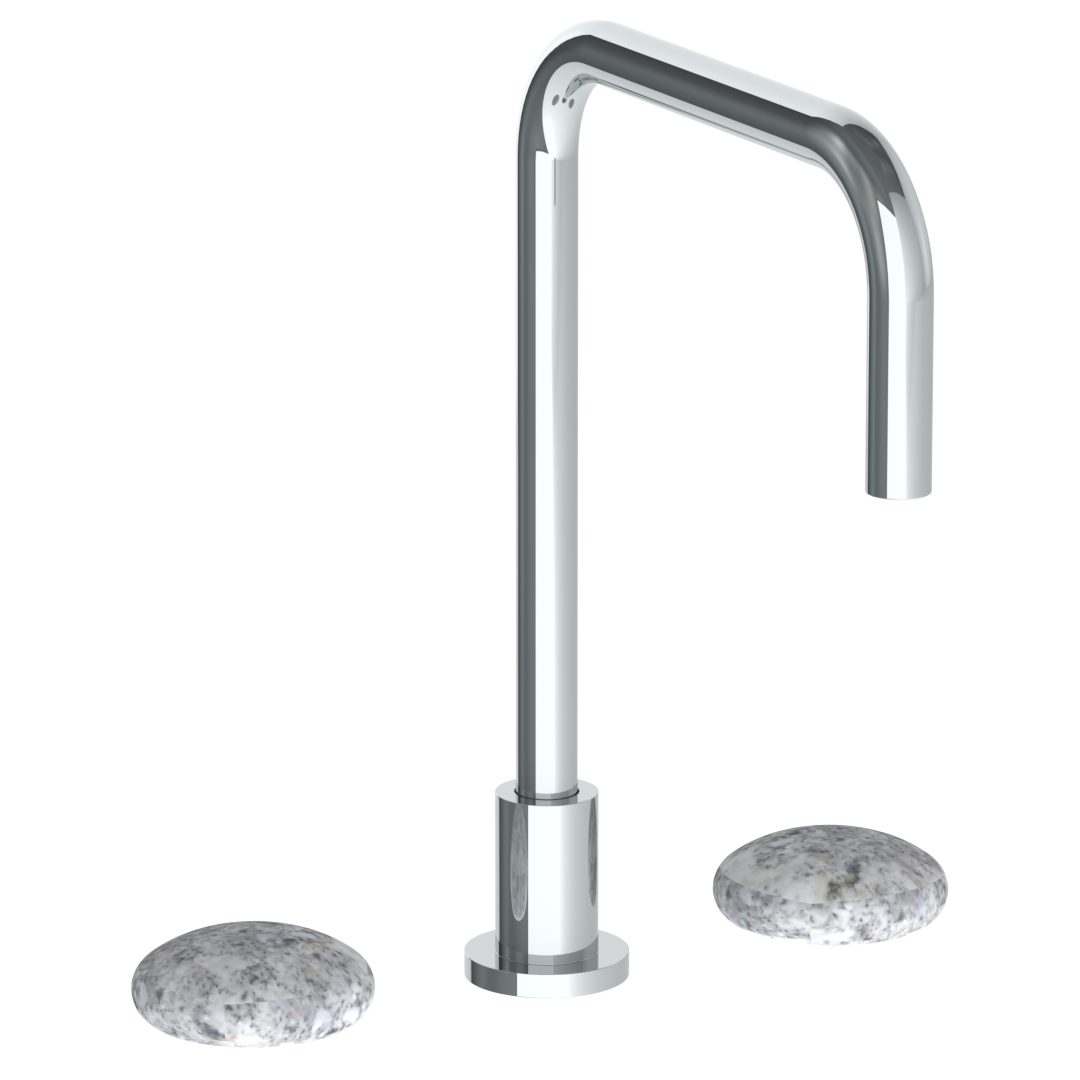 Deck Mounted 3 Hole Square Top Kitchen Faucet