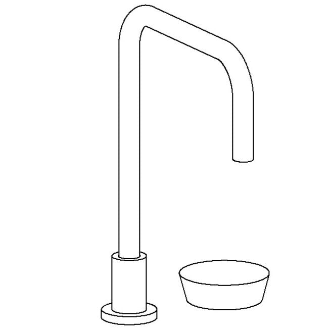 Deck Mounted 2 Hole Square Top Kitchen Faucet