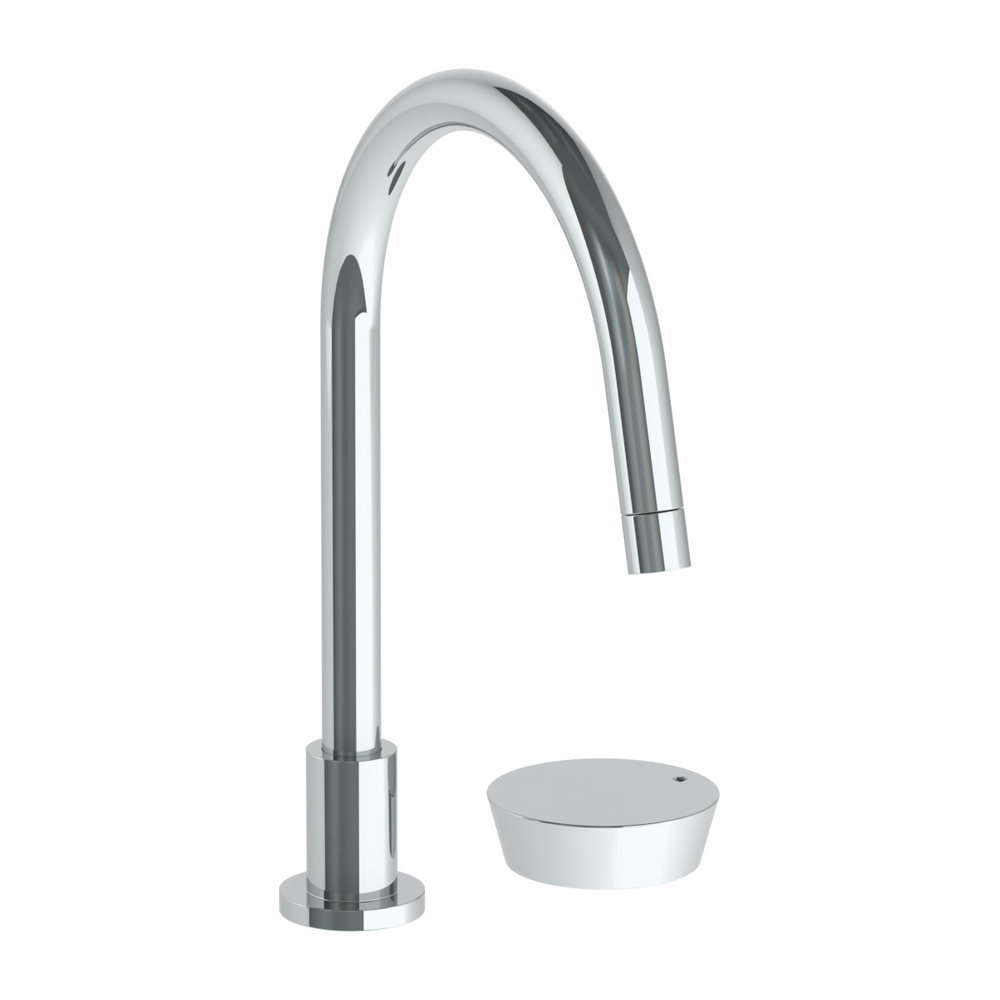 Deck Mounted 2 Hole Gooseneck Kitchen Faucet