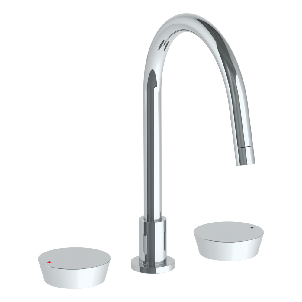 Deck Mounted 3 Hole Gooseneck Kitchen Faucet