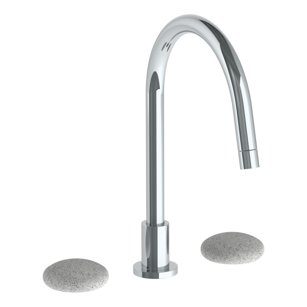 Deck Mounted 3 Hole Gooseneck Kitchen Faucet