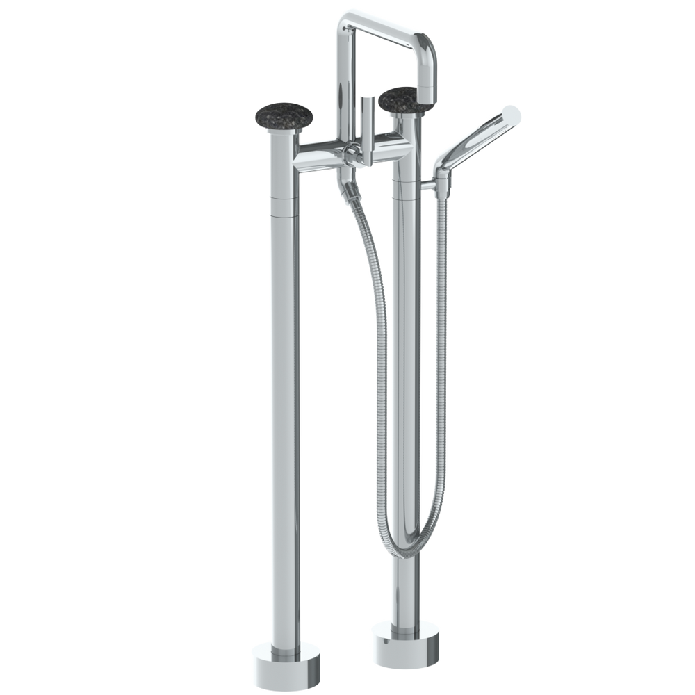 Floor Standing Square Bath Set With Slim Hand Shower