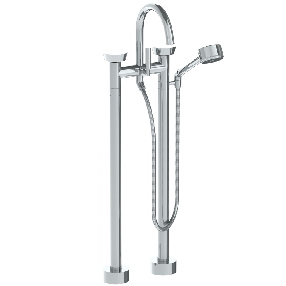 Floor Standing Gooseneck Bath Set With Volume Hand Shower