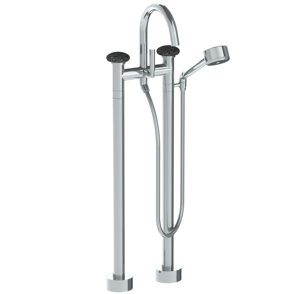 Floor Standing Gooseneck Bath Set With Volume Hand Shower