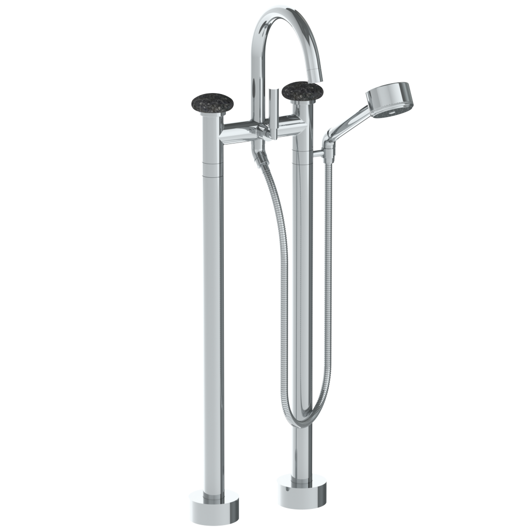 Floor Standing Gooseneck Bath Set With Volume Hand Shower