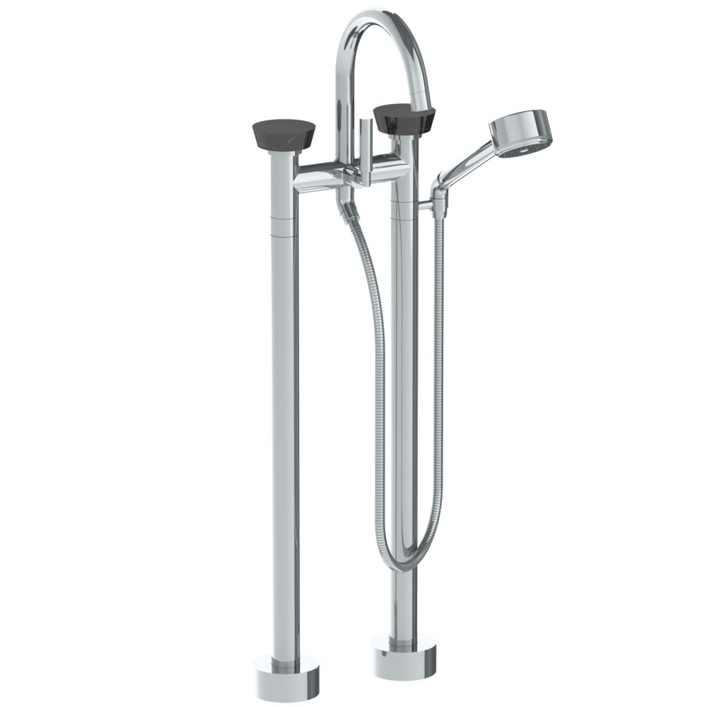 Floor Standing Gooseneck Bath Set With Volume Hand Shower