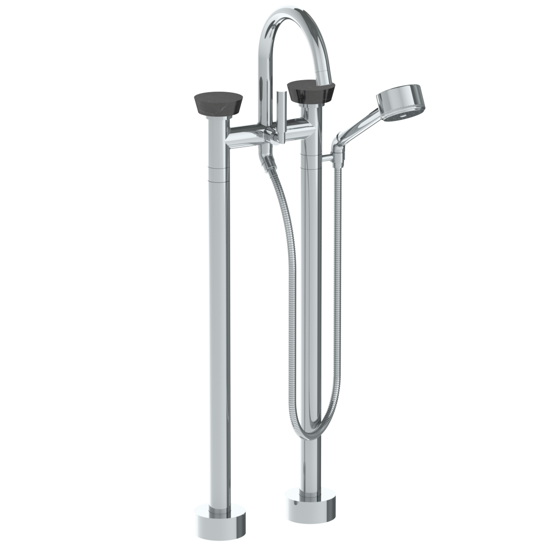 Floor Standing Gooseneck Bath Set With Volume Hand Shower