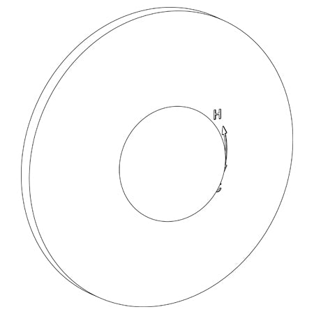 Wall Mounted Pressure Balance Shower Trim, 7" Dia.