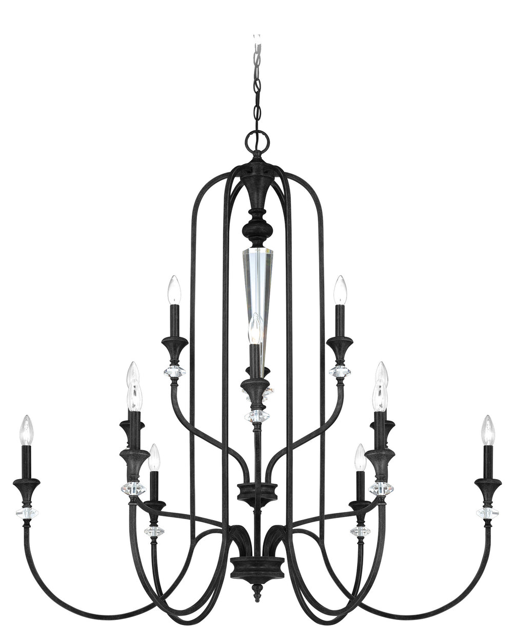 Craftmade - 26712-MBS - Boulevard 12 Light Chandelier in Mocha Bronze Silver Wash Finish - Boulevard