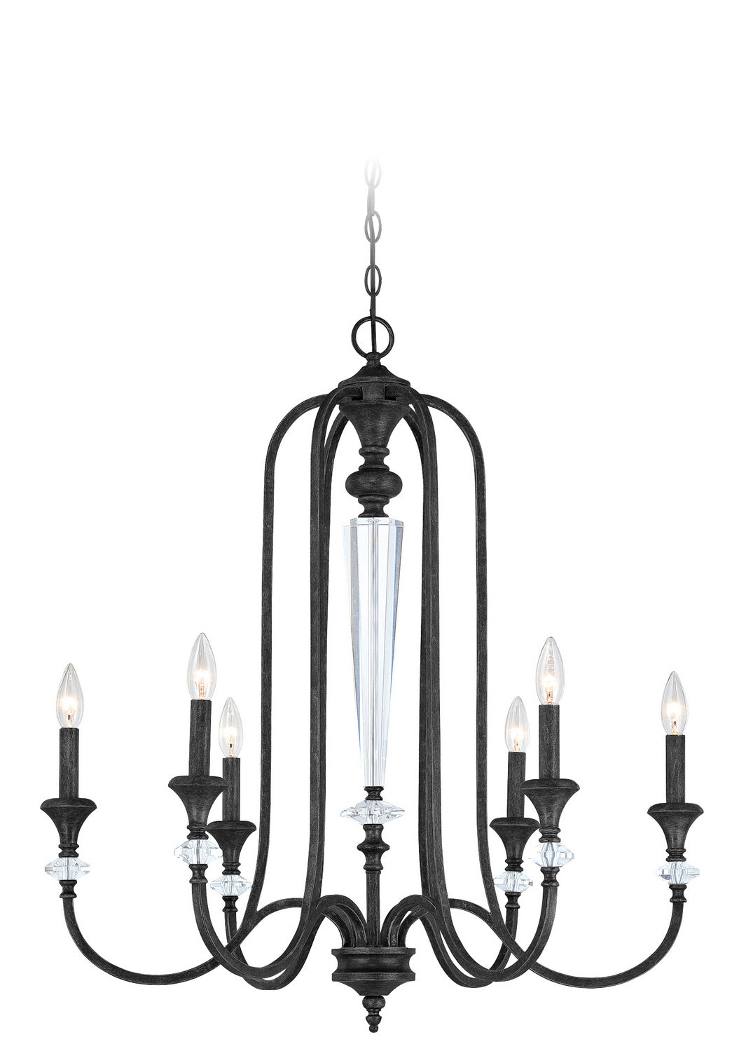 Craftmade - 26726-MBS - Boulevard Six Light Chandelier in Mocha Bronze Silver Wash Finish - Boulevard