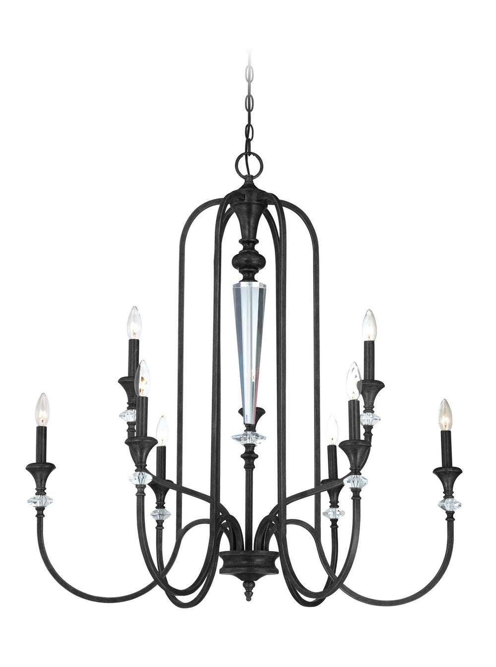 Craftmade - 26729-MBS - Boulevard Nine Light Chandelier in Mocha Bronze Silver Wash Finish - Boulevard