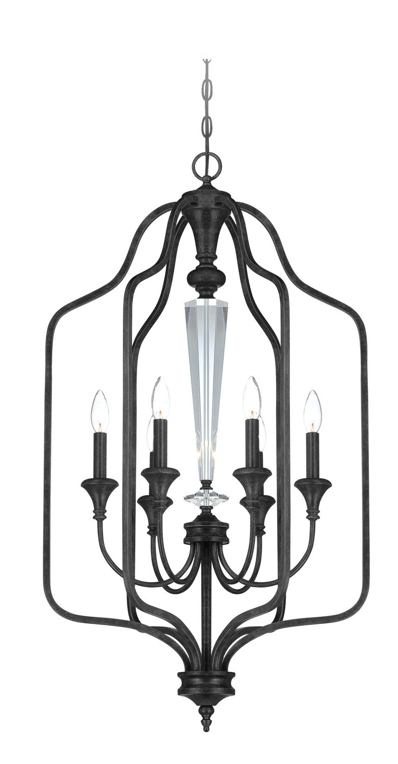 Craftmade - 26736-MBS - Boulevard Six Light Foyer Chandelier in Mocha Bronze Silver Wash Finish - Boulevard