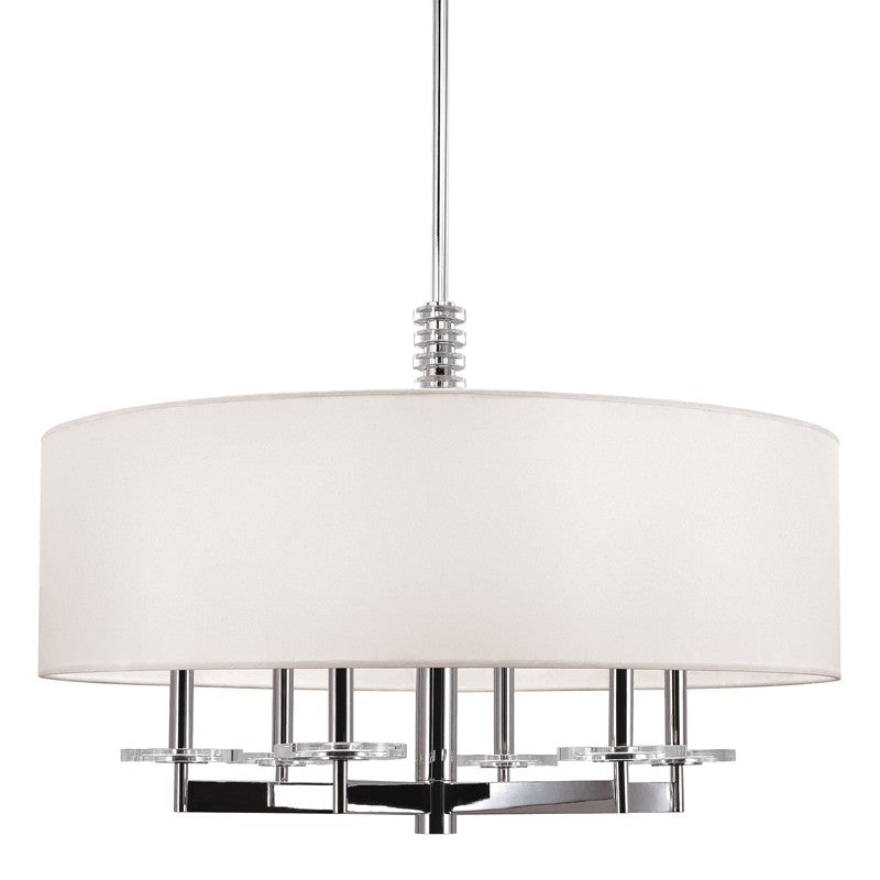 Hudson Valley - 8830-PN - Six Light Chandelier - Chelsea - Polished Nickel