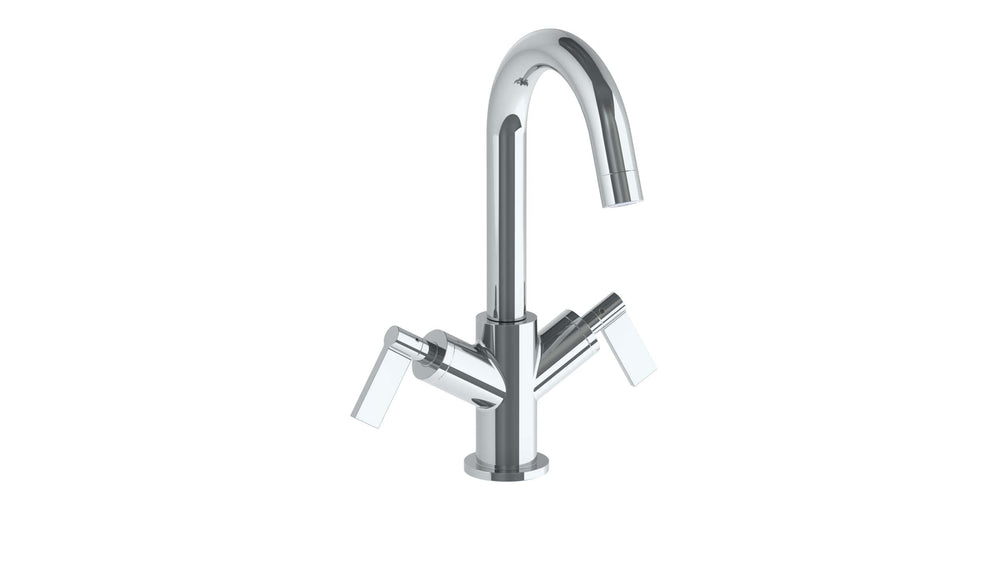 Deck Mounted 2 Handle Monoblock Lavatory Mixer