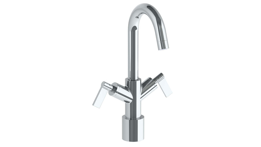 Deck Mounted 2 Handle Extended Monoblock Lavatory Mixer